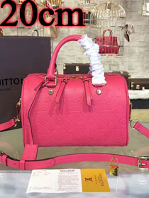 Louis vuitton original monogram empreinte mini speedy 20 M42395 rose red