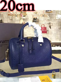 Louis vuitton original monogram empreinte mini speedy 20 M42395 royal blue