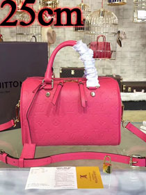 Louis vuitton original monogram empreinte speedy 25 M42401 rose red