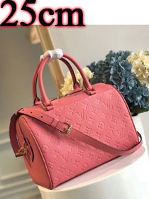 Louis vuitton original monogram empreinte speedy 25 M42401 watermeloon red