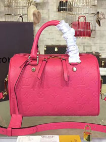 Louis vuitton original monogram empreinte speedy 30 M42406 rose red