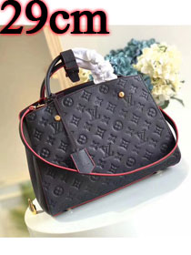 Louis vuitton original monogram empreinte montaigne BB M41053 black&rose red