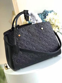 Louis vuitton original monogram empreinte montaigne mm M41048 black