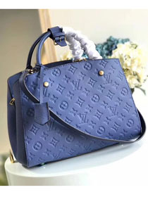 Louis vuitton original monogram empreinte montaigne mm M41048 blue