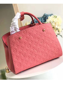 Louis vuitton original monogram empreinte montaigne mm M41048 coral