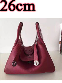 Hermes original top togo leather small lindy 26 bag H26 bordeaux