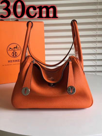 Hermes original top togo leather medium lindy 30 bag HL030 orange