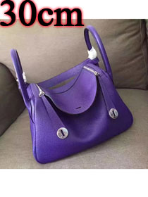 Hermes original top togo leather medium lindy 30 bag HL030 purple