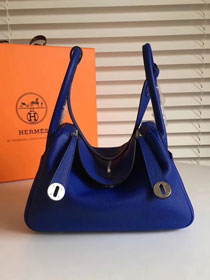 Hermes original top togo leather large lindy 34 bag H034 electric blue