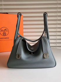 Hermes original top togo leather large lindy 34 bag H034 blue glacier