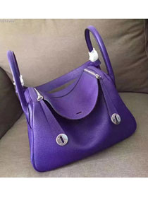 Hermes original top togo leather large lindy 34 bag H034 purple