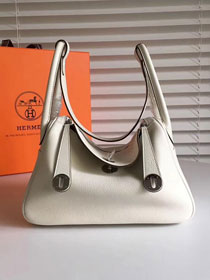 Hermes original top togo leather large lindy 34 bag H034 white