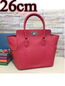 Hermes original togo leather small toolbox handbag T26 red