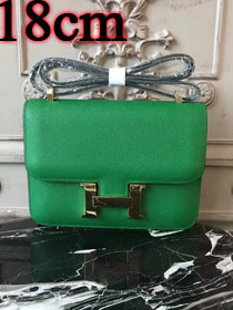 Hermes epsom leather small constance bag C19 green