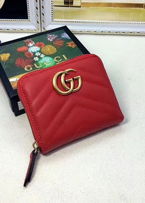 GG top quality marmont wallet 460188 red