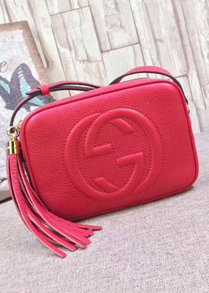 GG original calfskin leather shoulder bag 308364 red