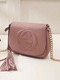 GG original calfskin mini shoulder bag 323190 pink