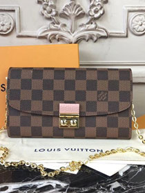 Louis vuitton original damier ebene croisette wallet N61273