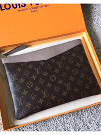 Louis vuitton original monogram daily pouch M64591 gray