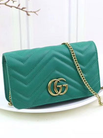 GG margaret original calfskin mini chain bag 488426 green