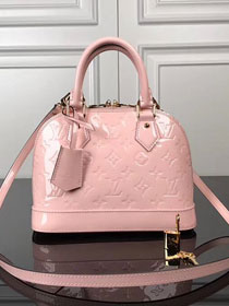 Louis vuitton original monogram vernis leather alma BB M50415 pink