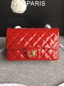 CC original patent calfskin mini flap bag A69900 red