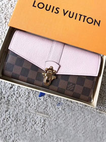 Louis vuitton original damier canvas clapton wallet N64447 pink