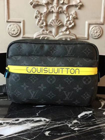 2018 louis vuitton original monogram canvas messenger bag pm m43827 black