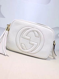 GG original calfskin leather shoulder bag 308364 white