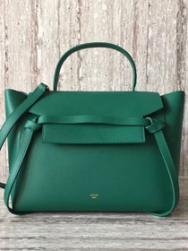 Celine original grained calfskin mini belt bag 189103 green