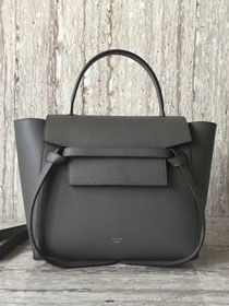 Celine original grained calfskin micro belt bag 189153 grey 