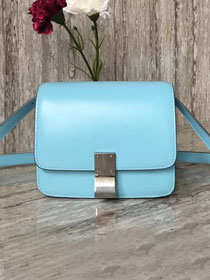 Celine original liege calfskin small classic bag 11041-1 sky blue