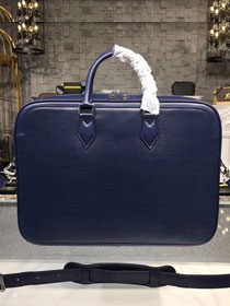 Louis vuitton original epi leather dandy briefcase M54405 navy blue