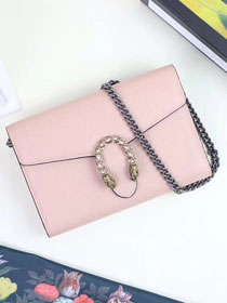 2018 GG original calfskin dionysus mini chain bag 401231 pink