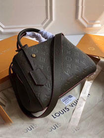 Louis vuitton original monogram empreinte montaigne pm M43661 blackish green