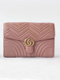 GG original calfskin marmont clutch 498079 nude