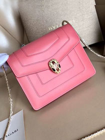 Blvgari original calfskin mini serpenti forever cover shoulder bag 286174 pink