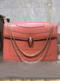 Blvgari original calfskin serpenti forever cover flap bag 283170 orange