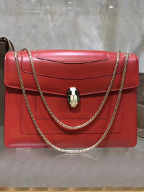 Blvgari original calfskin serpenti forever cover flap bag 283170 red