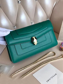 Blvgari original calfskin serpenti forever cover shoulder bag 286195 green