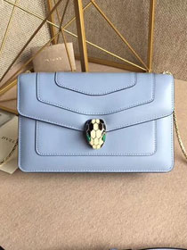 Blvgari original calfskin small serpenti forever cover shoulder bag 286180 light blue