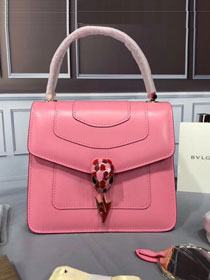 Blvgari original calfskin mini serpenti forever flap cover bag 286906 pink