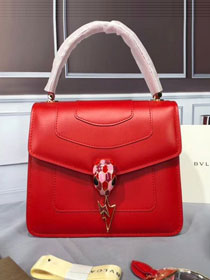 Blvgari original calfskin mini serpenti forever flap cover bag 286906 red