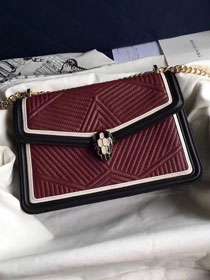 Blvgari original lambskin small serpenti forever cover shoulder bag 286622 burgundy