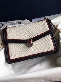 Blvgari original lambskin small serpenti forever cover shoulder bag 286622 white