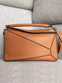 Loewe original calfskin puzzle bag 20155 brown