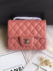 CC original lambskin super mini flap bag A35200 coral