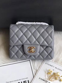 CC original lambskin super mini flap bag A35200 grey