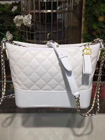 CC original aged calfskin gabrielle hobo bag A93824 white