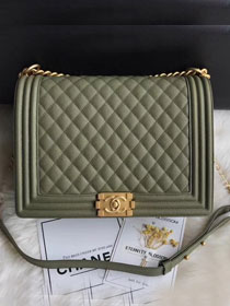 CC original caviar leather jumbo le boy flap bag 67088 green